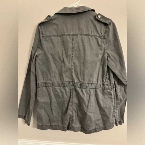 Rubbish Utility Army Jacket Gray Womens Size Small Cargo Military Pockets - Picture 6 of 6